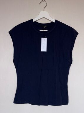 Dynamite Navy Cap-Sleeve Tank Top